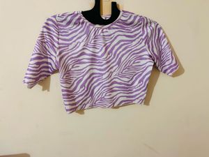 Zebra Print Crop Top