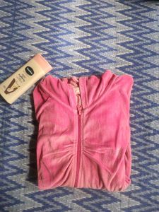 Pink Velvet Zip-Up Hoodie