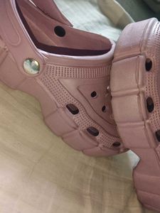 Pink Platform Crocs