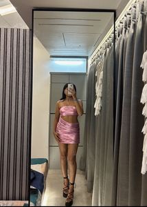 PARTY PERFECT Pink Glitter Bodyfit Dress