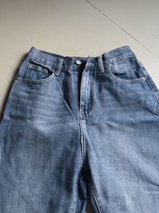 Flare Jeans with Frayed Hem
