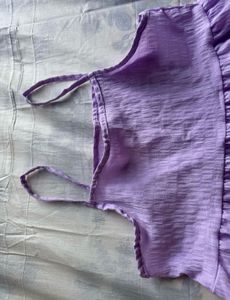 Cute Purple Tiered Dress