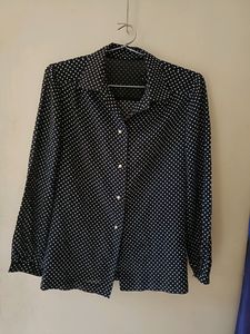Price Drop ✅Polka Dot Black Shirt For Women