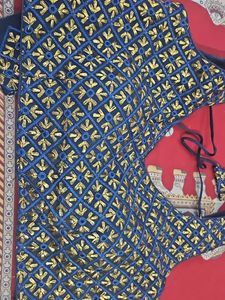 Embroidered Blue Blouse