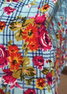 Floral plaid dress