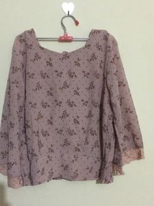floral print like light peach top