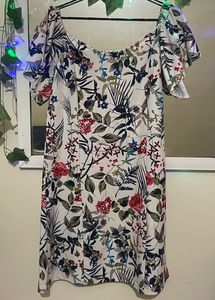 Sweetheart Neck Multicolour Dress