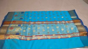 Blue Banarasi Style Saree