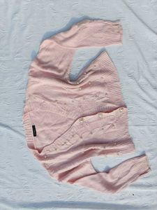 Shein Pearl Embellished Cardigan