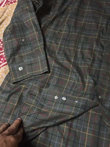 Green Checks Shirt XL Size