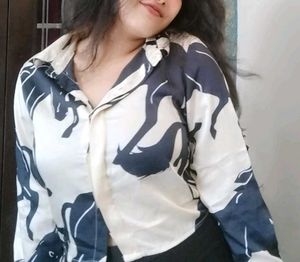 Horse Print Button-Down Shirt