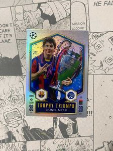 Messi Trophy Triumph Topps Match Attax Card