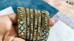 Set of Six Gold-tone Bangles
