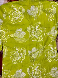 Green Floral Kurta