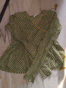 Green Printed Top
