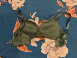 Green Padded Pushup Bra