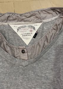 Hilfiger Denim Gray Long Sleeve Top
