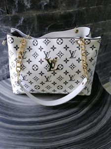 Louis Vuitton White Monogram Empreinte Tote Bag