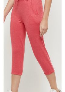Women Solid Drawstring Capris