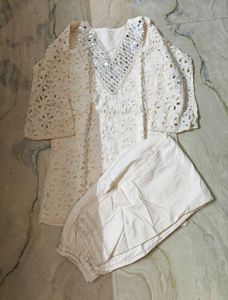 Shifli Work Kurta Set With Pant