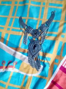 Vintage Style Silver Tone Statement Necklace