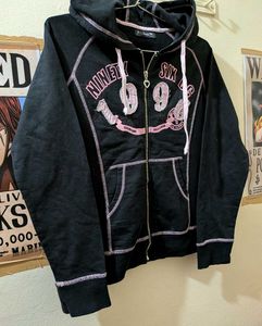 Y2K BC jeans Black 96 Six LS Hoodie