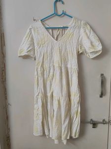 Yellow White Summer/Spring Dress 🌼