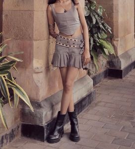 denims corset and skirt