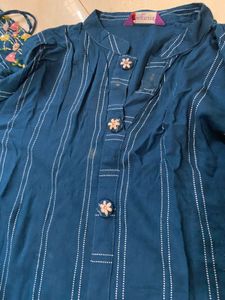 🌸✨ Chic &amp; Comfy Embroidered Cotton Kurti ✨🌸