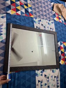 mounting mirror with wooden frame