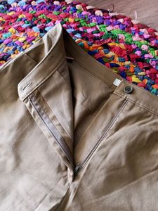 Straight Fit Khakhi Pants