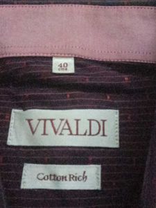 Burgundy Striped Dress Shirt