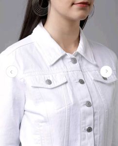 Branded White Jean Over Coat.. 🧥