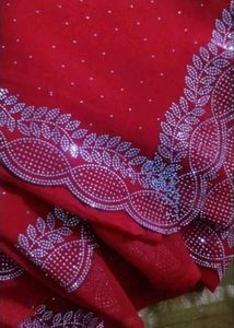 Georgette fabric saree with hevay daimond work Nam