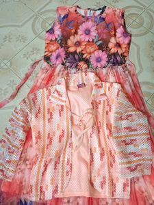 Floral Dress with Shrug