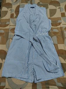 Striped Blue Romper