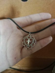Heart &amp; Cross Pendant Necklace