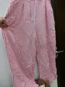 Brand New Pink And White Stripe Cotton JUMPSUIT