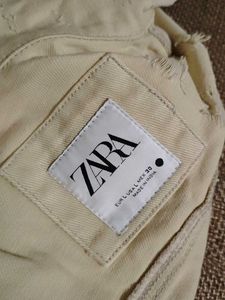 Zara Distressed Denim Jacket Brand New