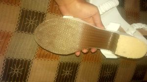 White Ruffle Strap Heels