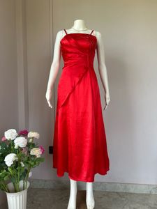 Red Satin Dress