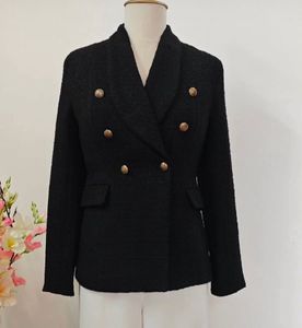 black tweed blazer