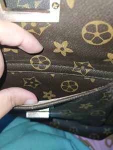 Brown Patterned Satchel Bag