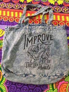 Discount Rate Denim Tote Bag 🛍️