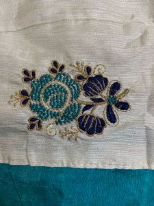 A Lehenga , White &amp; Green