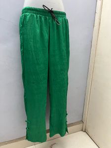 Korean Green Silk Designer Pant