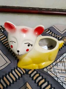 Vintage Ceramic Fawn Planter