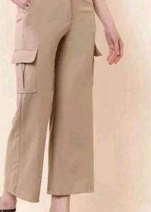 Korean Beige Cargo Pants