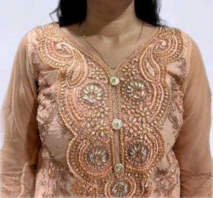 Elegant Embroidered Kurta Plazo Set with Dupatta
