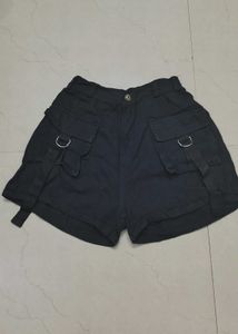 Sky Blue Jeans And Cargo Shorts For Women
